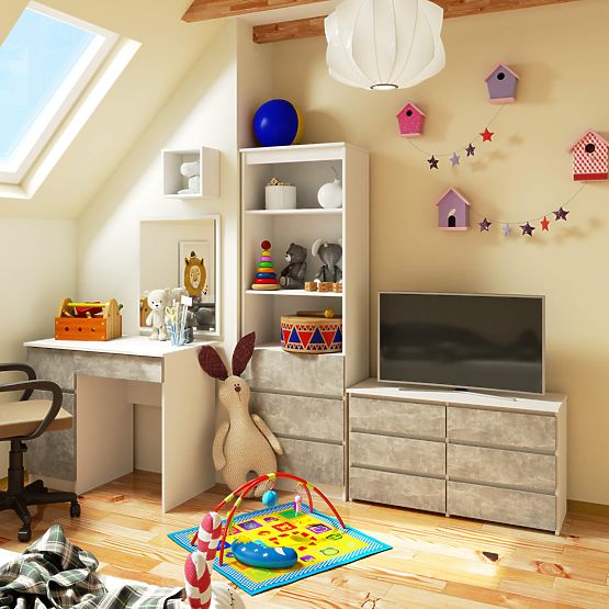 COMÒ CL100 6SZ PK BIANCO / CEMENTO