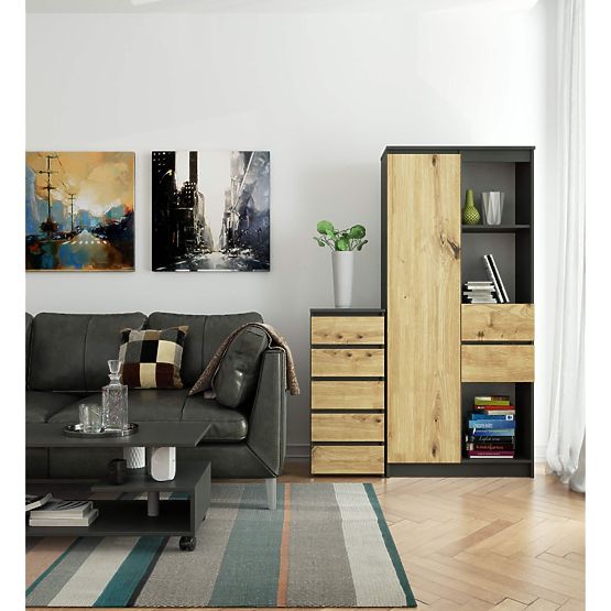 COMÒ CL5 PK GRAFITE GRIGIO/ROVERE ARTIGIANO