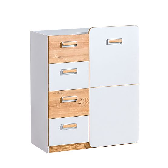 Comò combinato L6 - bianco / rovere nash