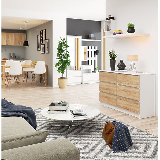 COMÒ K120 6 CASSETTI CLP PK BIANCO / SONOMA