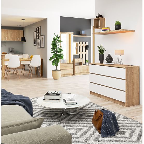 COMÒ K120 6SZ CLP PK ROVERE SONOMA / BIANCO