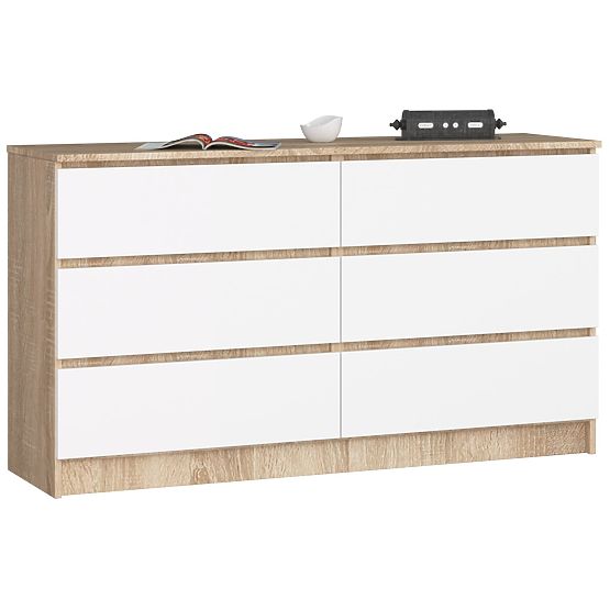 COMÒ K140 6 CASSETTI CLP ROVERE SONOMA / BIANCO