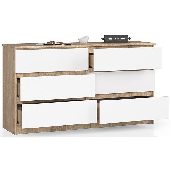 COMÒ K140 6 CASSETTI CLP ROVERE SONOMA / BIANCO