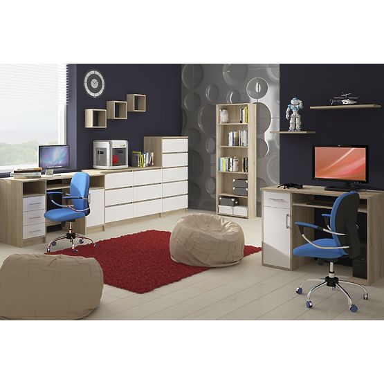 COMÒ K140 6 CASSETTI CLP ROVERE SONOMA / BIANCO