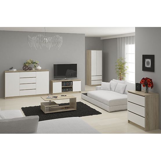 COMÒ K140 6 CASSETTI CLP ROVERE SONOMA / BIANCO