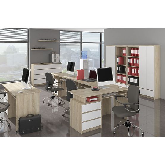COMÒ K140 6 CASSETTI CLP ROVERE SONOMA / BIANCO