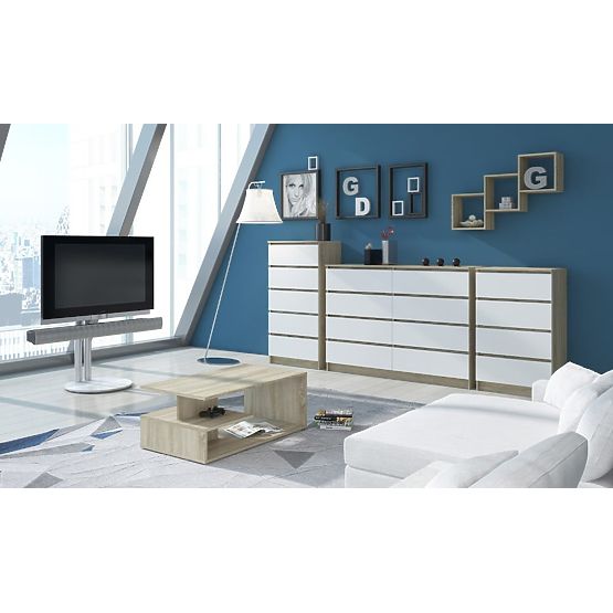 COMÒ K140 6 CASSETTI CLP ROVERE SONOMA / BIANCO