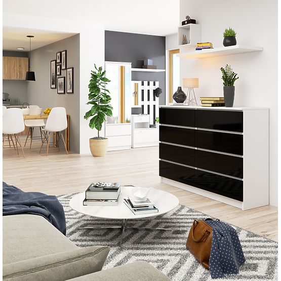 COMÒ K140 8 CASSETTI CLP PK NERO LUCIDO