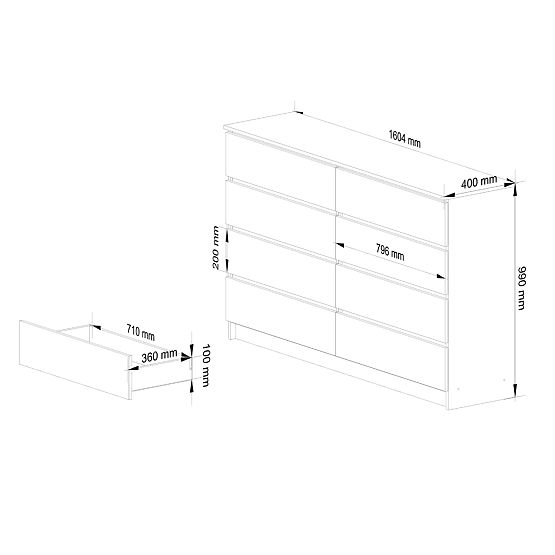 COMÒ K160 8SZ CLP PK ROVERE SONOMA / BIANCO