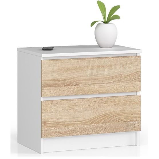 COMÒ K60 2 CASSETTI CLP PK BIANCO / SONOMA