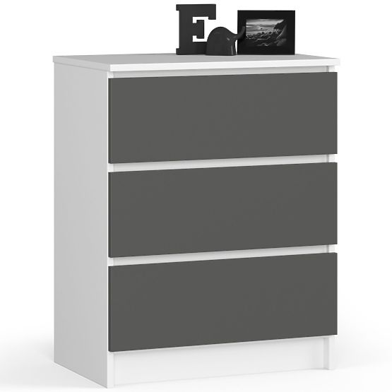 COMÒ K60 3 CASSETTI CLP BIANCO / GRIGIO