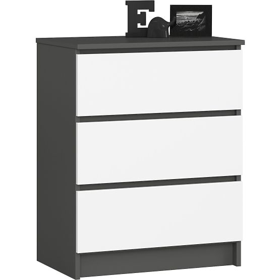 COMÒ K60 3 CASSETTI CLP GRAFITE GRIGIO / BIANCO