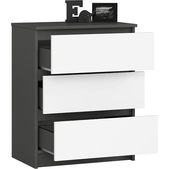 COMÒ K60 3 CASSETTI CLP GRAFITE GRIGIO / BIANCO