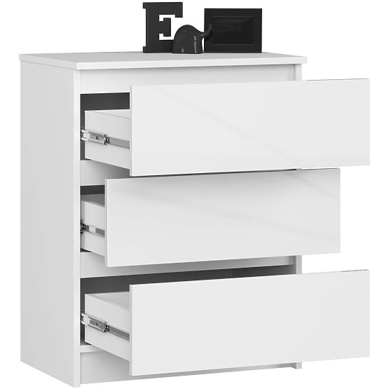 COMÒ K60 3 CASSETTI CLP PK BIANCO LUCIDO