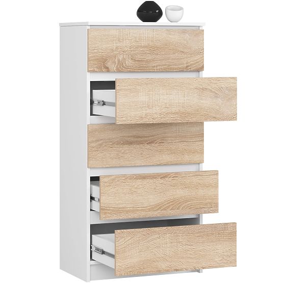 COMÒ K60 5 CASSETTI CLP PK BIANCO / SONOMA