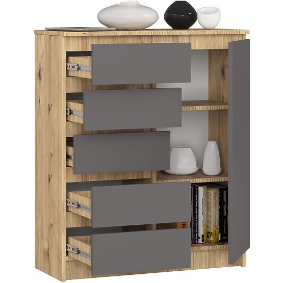 COMÒ K80 1D 5SZ PK ROVERE ARTISAN / GRIGIO GRAFITE