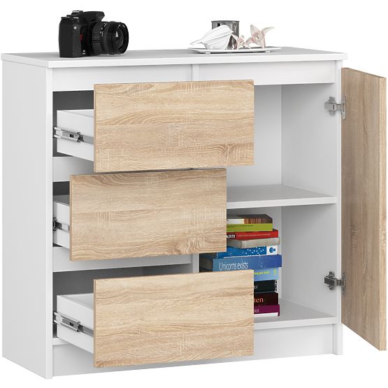 COMÒ K80 JERRY 1D 3SZ PK BIANCO / ROVERE SONOMA