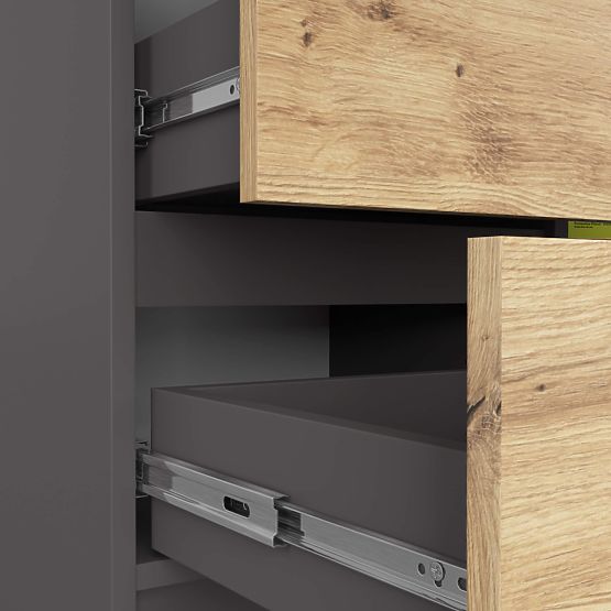 COMÒ K80 JERRY 1D 3SZ PK GRAFITE GRIGIO / ROVERE ARTIGIANO