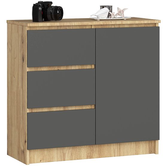 COMÒ K80 JERRY 1D 3SZ PK ROVERE ARTIGIANO / GRIGIO GRAFITE