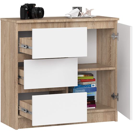 COMÒ K80 JERRY 1D 3SZ PK ROVERE SONOMA / BIANCO