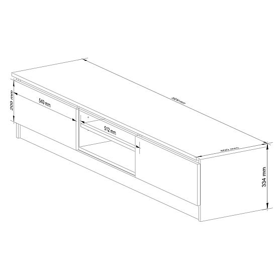 COMÒ TV K160 CLP BIANCO / GRIGIO