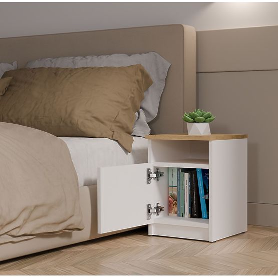 Comodino GALAX 30/1D BIANCO-ARTISAN