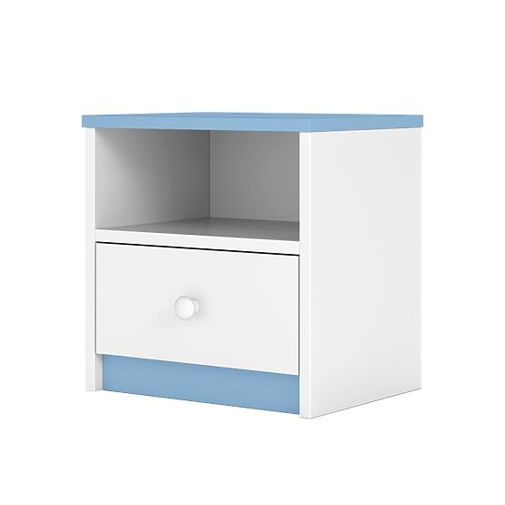 Comodino per bambini Ourbaby - blu-bianco