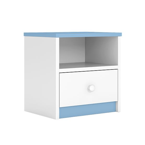 Comodino per bambini Ourbaby - blu-bianco