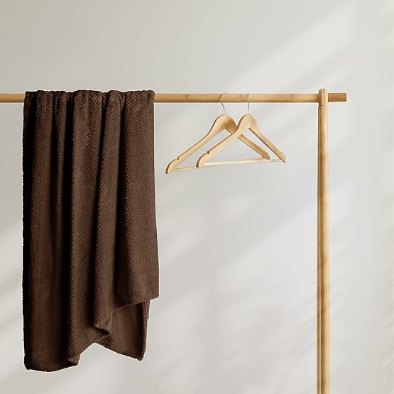 Coperta HENRY marrone con motivo jacquard stile moderno 220x240