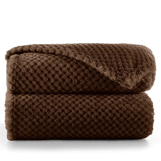 Coperta HENRY marrone con motivo jacquard stile moderno 220x240