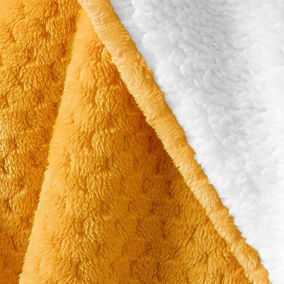 Coperta SHLEEPY arancione con motivo jacquard stile classico 170x210