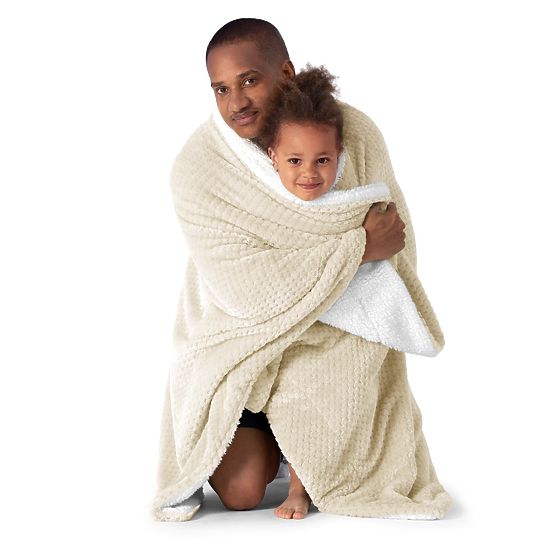 Coperta SHLEEPY colore beige jacquard classico 130x180