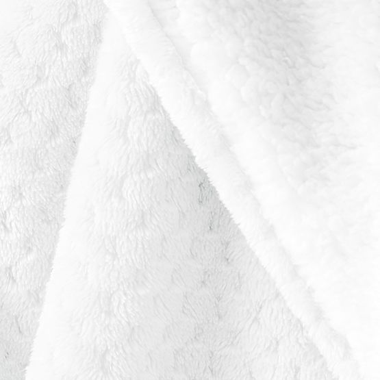 Coperta SHLEEPY colore bianco jacquard classico stile 170x210