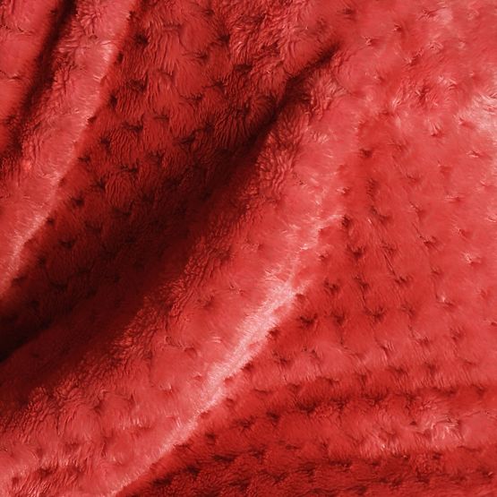 Coperta SHLEEPY colore rosso jacquard goffrato stile classico 130x180