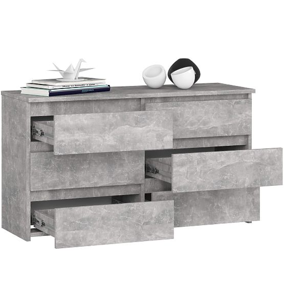 CREDENZA CL100 6 CASSETTI CEMENTO