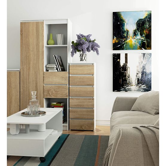 CREDENZA CL6 PK BIANCA / ROVERE SONOMA