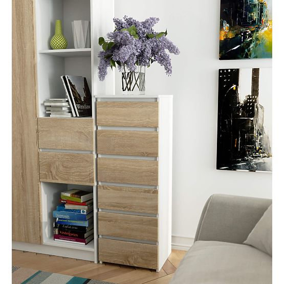 CREDENZA CL6 PK BIANCA / ROVERE SONOMA