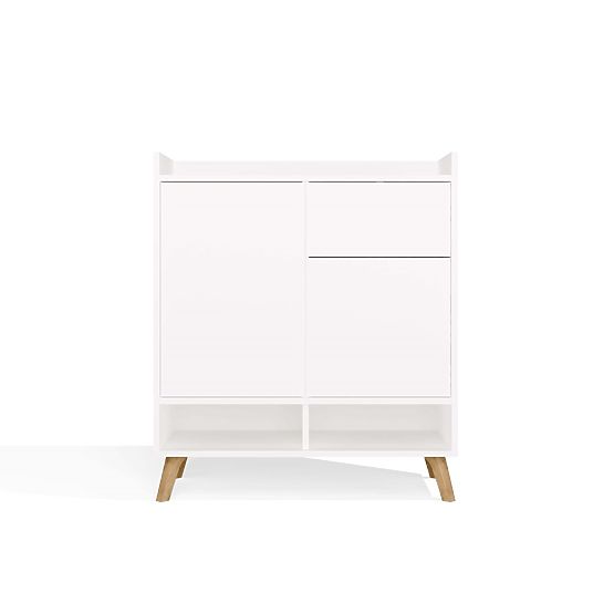 Credenza COLIN Mobile 2 Ante 1 Cassetto con Gambe BIANCA