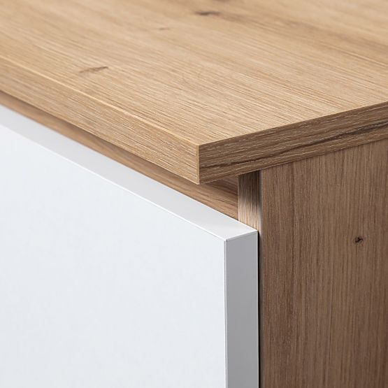 CREDENZA K100 2D 3SZ 1P PK ROVERE ARTIGIANO / BIANCO
