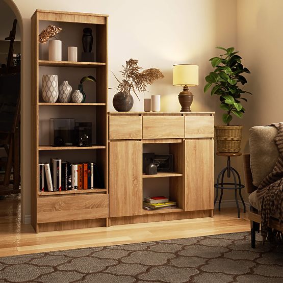 CREDENZA K100 2D 3SZ 1P PK ROVERE SONOMA