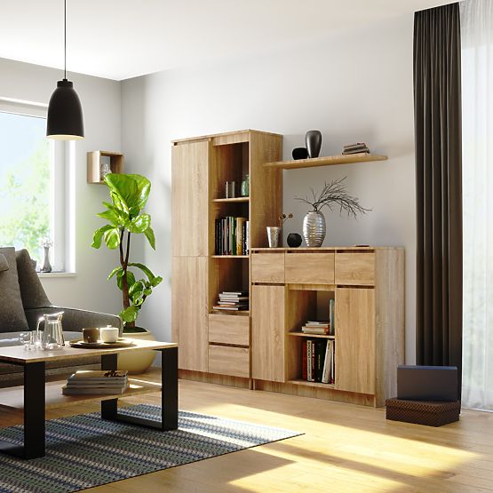 CREDENZA K100 2D 3SZ 1P PK ROVERE SONOMA