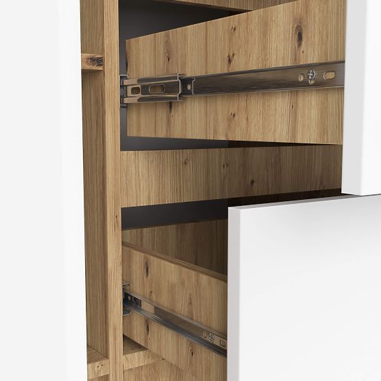 CREDENZA K100 2D 3SZ PK ROVERE ARTISAN / BIANCO