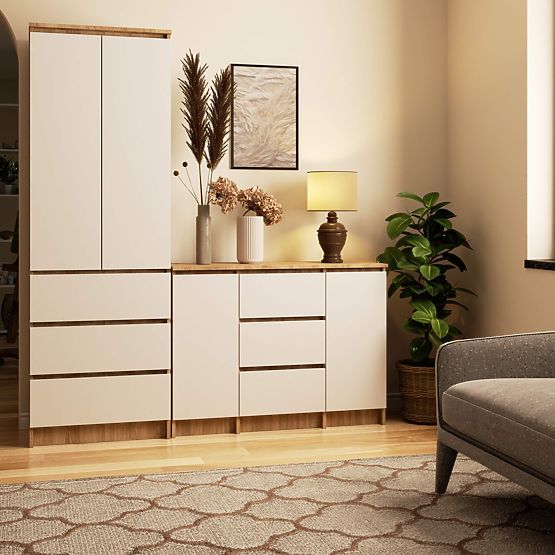 CREDENZA K100 2D 3SZ PK ROVERE SONOMA / BIANCO