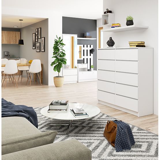 CREDENZA K120 10 CASSETTI CLP PK BIANCA