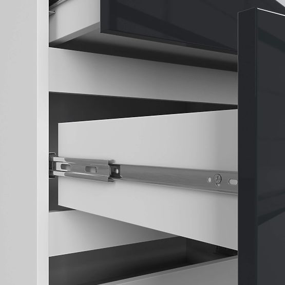 CREDENZA K120 10 CASSETTI CLP PK GRAFITE LUCIDO