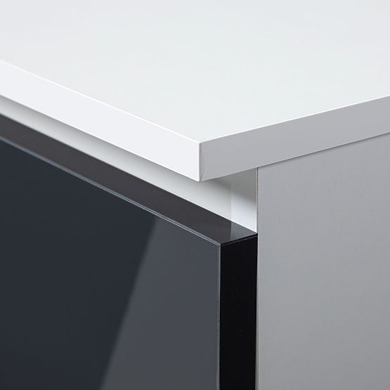 CREDENZA K120 10 CASSETTI CLP PK GRAFITE LUCIDO