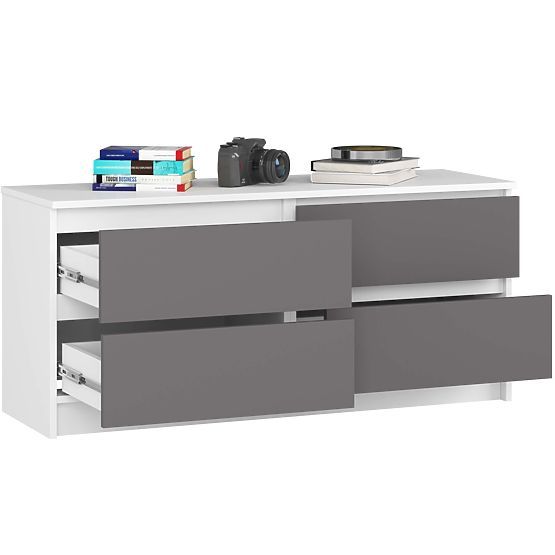 CREDENZA K120 4SZ CLP PK BIANCA / GRIGIA