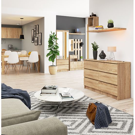 CREDENZA K120 6SZ CLP PK ROVERE SONOMA