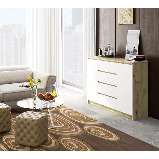 CREDENZA K140 2D 4SZ CLP PK ROVERE ARTISAN / BIANCO