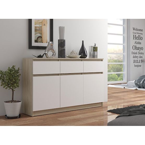 CREDENZA K140 3D 3SZ CLP PK SONOMA / BIANCO